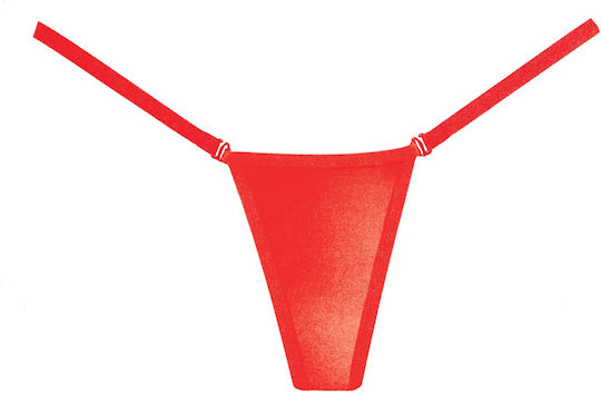 Allure Lingerie Adore Wetlook Γυναικείο Σέξι Σλιπ Κόκκινο