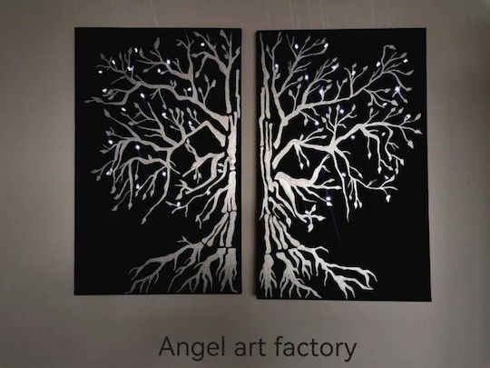 Diptychon-Gemälde Baum des Lebens
