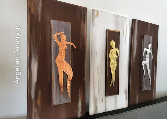 Triptych Forged Dancers Canvas Wood Triptych Forged Dancers Canvas Wood