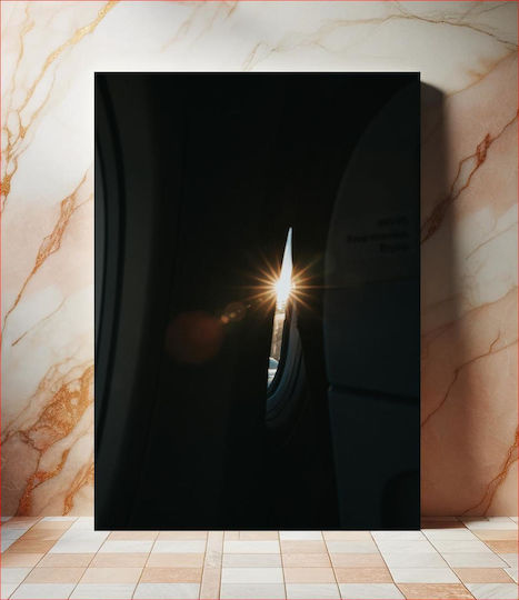Sunrise Through An Airplane Window Ανατολή Του Ηλίου Μέσα Από Ένα Παράθυρο Αεροπλάνου