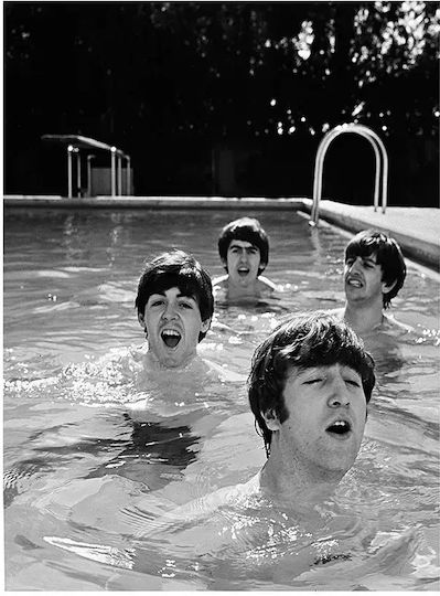 Poster Muzical Beatles Ms056 40cm X 50cm Premium Cadru Negru Din Lemn