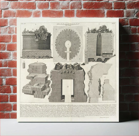Plan Of The Mausoleum Of Caecilia Metella, Wife Of The Triumvir Marcus Crassus..., From Le Antichità Romane (roman Antiquities), Tome 3, Tavola 49 Plan Of The Mausoleum Of Caecilia Metella, Wife Of The Triumvir Marcus Crassus..., From Le Antichità Romane (roman Antiquities), Tome 3, Tavola 49