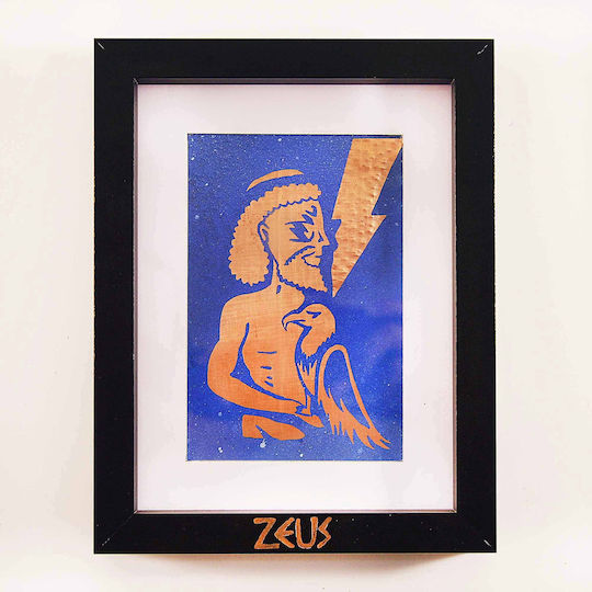 Inspiral Tree Copper Painting God Zeus Frame 17.5 × 22.5 Cm Inspiral Tree Copper Painting God Zeus Frame 17.5 × 22.5 Cm
