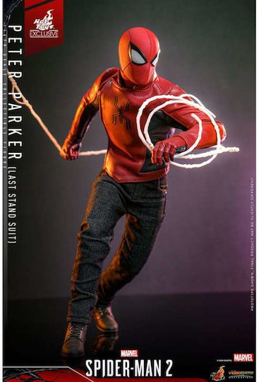 Spider-Man 2 Action Figure 1/6 Scale Peter Parker Last Stand Suit Hot Toys Exclusive 30cm Tall