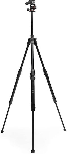 Manfrotto Τρίποδο One από Αλουμίνιο με 3-way Κεφαλή έως 177.8cm και Αντοχή 4.11kg