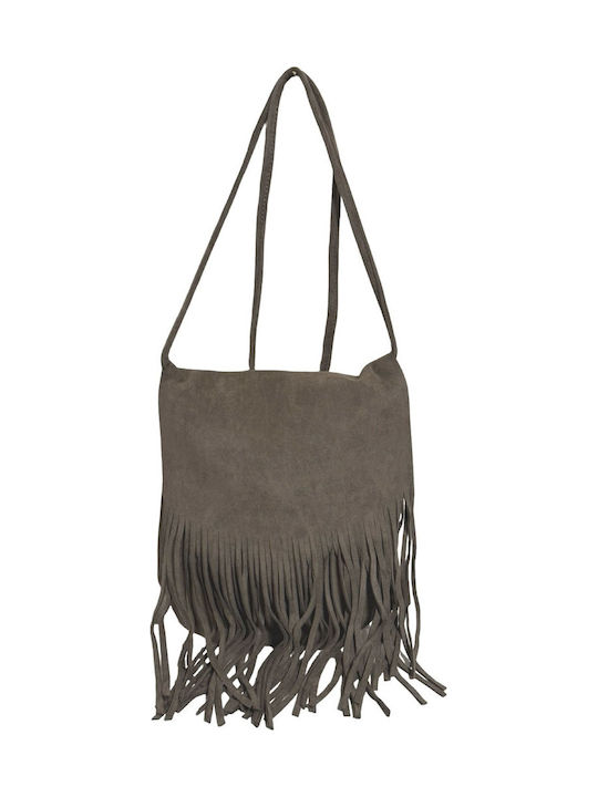 Women's Crossbody Bag in Suede with Fringes Puro