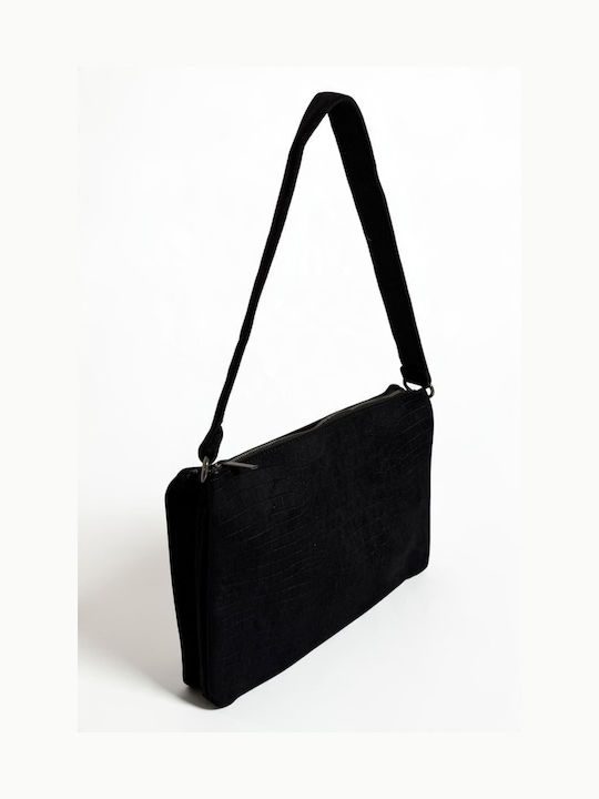 Kira Women's Suede Shoulder Bag Black