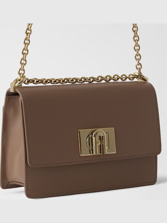 Furla 1927 Дамска кожена чанта през рамо / за рамо в сиво