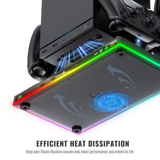 Imp Tech Dlx+led Multi-function Charge Cool Store Stand Steam Machine Black Grey Pc