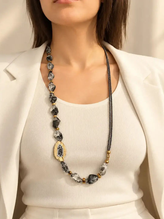 The Gem Stories Κολιέ από Επιχρυσωμένο Ατσάλι The Gem Stories Κολιέ από Επιχρυσωμένο Ατσάλι