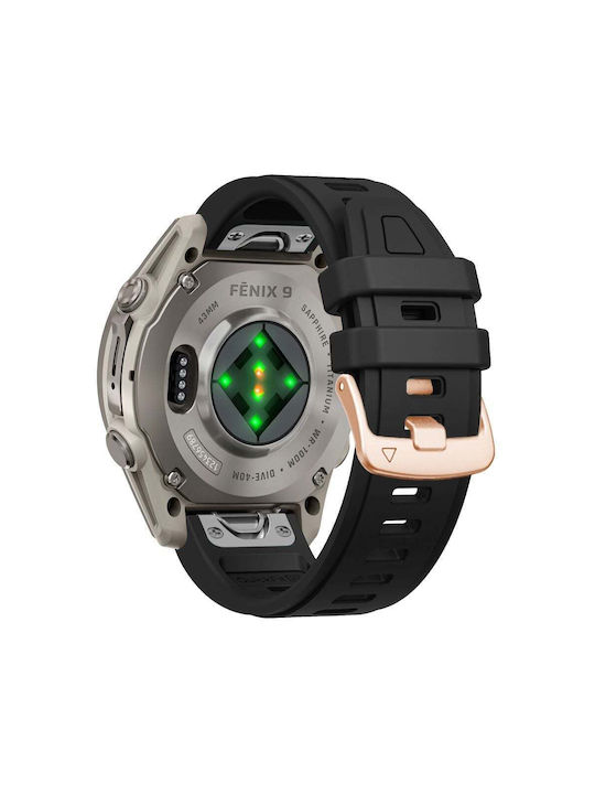Tech-Protect Силиконова Каишка Garmin Fenix 5s 5s Plus 6s 6s Pro 7s 8 9 9 Pro 43 Mm Черна 5906302399864