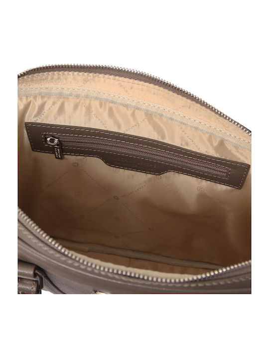 Tuscany Leather Shoulder / Handheld Laptop Bag in Grey TL142453