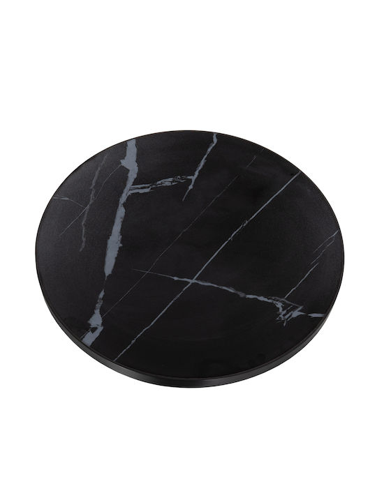 HomeMarkt Blat de masă rotund din aluminiu negru 60x60cm HM6652.03