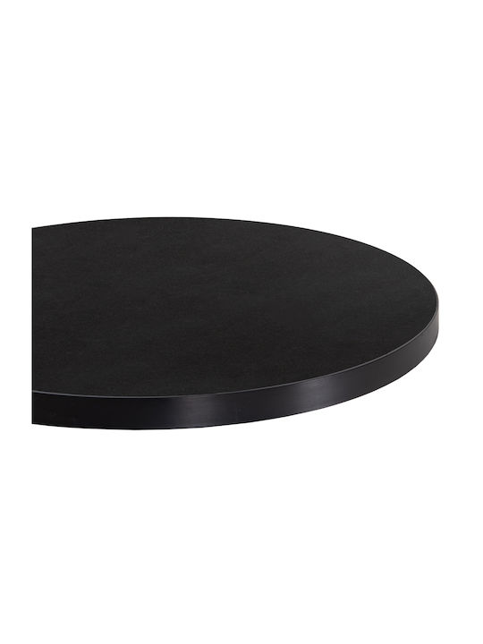 HomeMarkt Blat de Masă Rotund din Aluminiu Negru 70x70cm HM6653.01