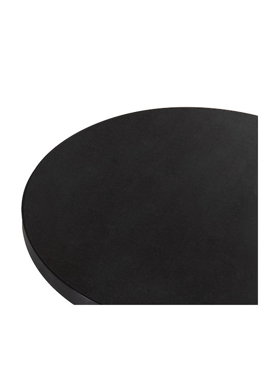 HomeMarkt Blat de Masă Rotund din Aluminiu Negru 70x70cm HM6653.01