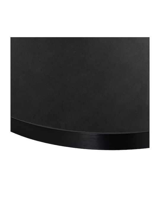 HomeMarkt Blat de Masă Rotund din Aluminiu Negru 70x70cm HM6653.01