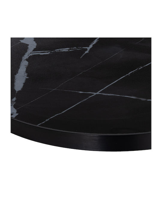 HomeMarkt Blat de masă rotund din aluminiu negru 60x60cm HM6652.03