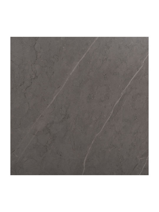 HomeMarkt Rechteckige Tischplatte aus Aluminium in Grau-Marmor 120x80cm HM6656.05