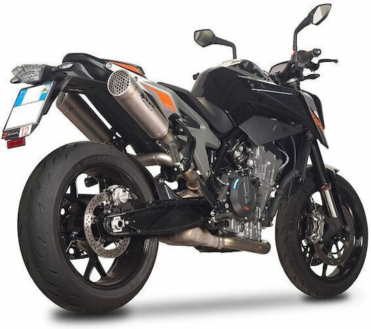 Spark Auspuff-Endschalldämpfer Titan Round Dual Slash-cut Gkt0110tom Ktm Duke 790 Abs 24