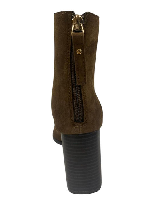 Lederne Damen-Stiefeletten in Cognac