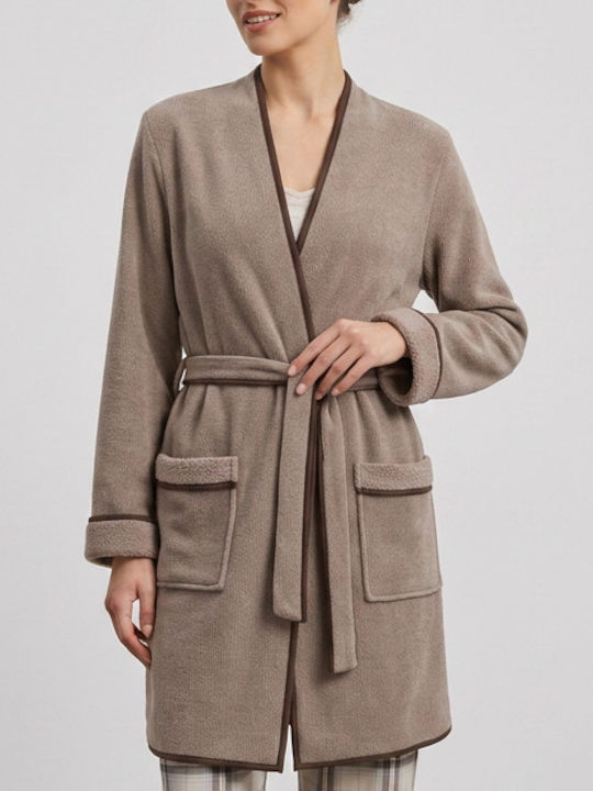 Harmony Winter Damenrobe Beige