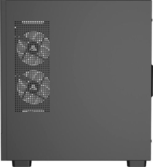Dervish Mark 1 Gaming Midi Tower Computer Case with Side Window and ARGB Lighting Black