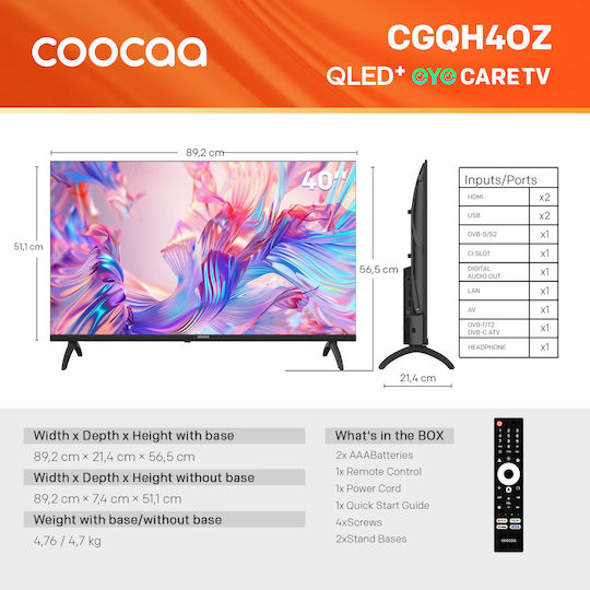 Smart-TV 40" Full HD QLED 40CGQH40Z HDR (2026)