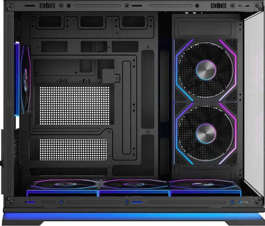 Ironclad Mark 2 Gaming Micro Tower Computer Case with Side Window and ARGB Lighting Black