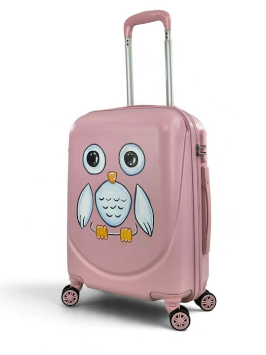 Playful Bags Παιδική Βαλίτσα Ταξιδίου Καμπίνας Σκληρή Ροζ Ύψους 55εκ.
