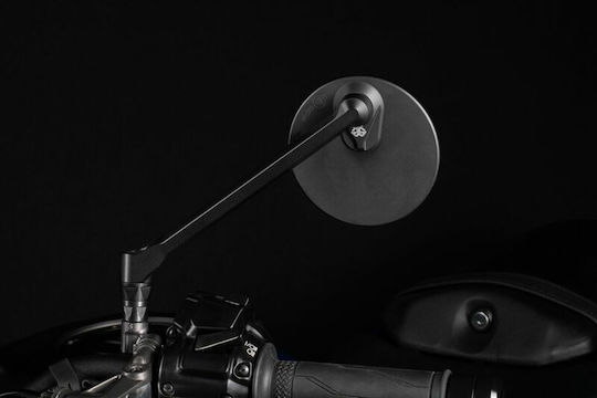 Gilles Tooling Огледало за кормило Moon Ляво M04-04-l-bd Анодиран матов алуминий 1 бр