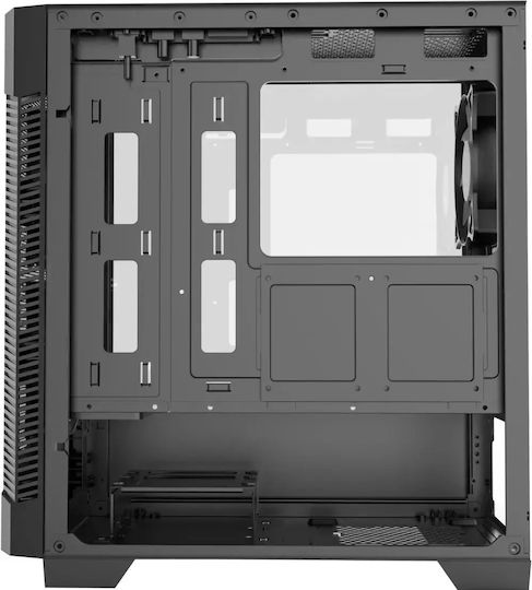 Monarch Gaming Mini Tower Computer Case with Side Window and RGB Lighting Black