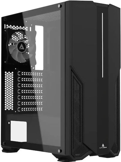 Primalist Gaming Midi Tower Computer Case with RGB Lighting Black