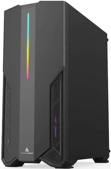 Primalist Gaming Midi Tower Computer Case with RGB Lighting Black
