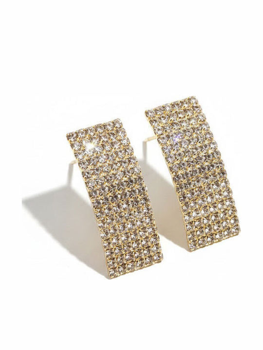 Set of 12 Pairs of Long Rhinestone Earrings