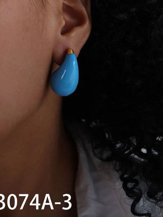Women's Steel Pink Stud Earrings