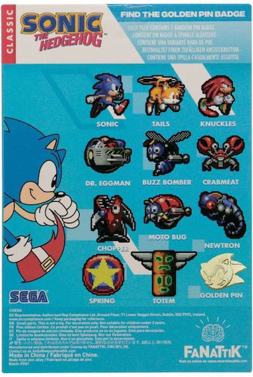 Sonic Hedgehog Mystery Abzeichen Blind Box Display Set 12 Stück