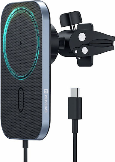 Swissten Βάση Κινητού με Ασύρματη Φόρτιση 15W MagSafe Μαύρη Swissten Βάση Κινητού με Ασύρματη Φόρτιση 15W MagSafe Μαύρη