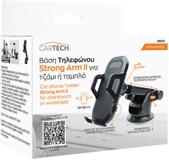 Cartech Suport Telefon Neagră