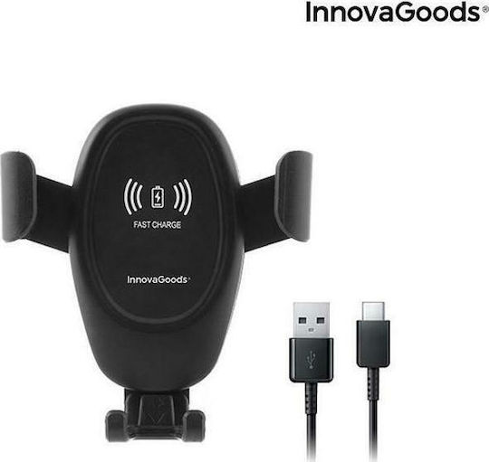 InnovaGoods Βάση Κινητού 4" - 6" με Ασύρματη Φόρτιση 10W Μαύρη