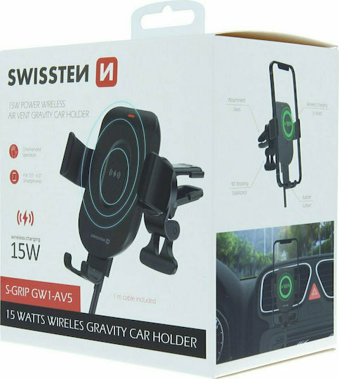Swissten GW1-AV5 Βάση Κινητού με Ασύρματη Φόρτιση Μαύρη Swissten GW1-AV5 Βάση Κινητού με Ασύρματη Φόρτιση Μαύρη