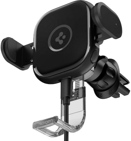 Spigen UTS12W Onetap Gerätehalterung mit kabelloser Ladung 15W Schwarze Spigen UTS12W Onetap Gerätehalterung mit kabelloser Ladung 15W Schwarze