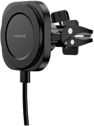 Swissten Car Stand Magsafe 15w 360° Rotation Air Vent Black Swissten Car Stand Magsafe 15w 360° Rotation Air Vent Black
