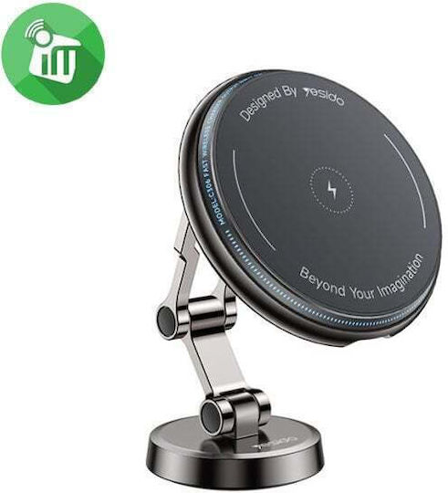 Yesido Handyhalterung mit Kabelloser Ladung 15W MagSafe Schwarz Yesido Handyhalterung mit Kabelloser Ladung 15W MagSafe Schwarz