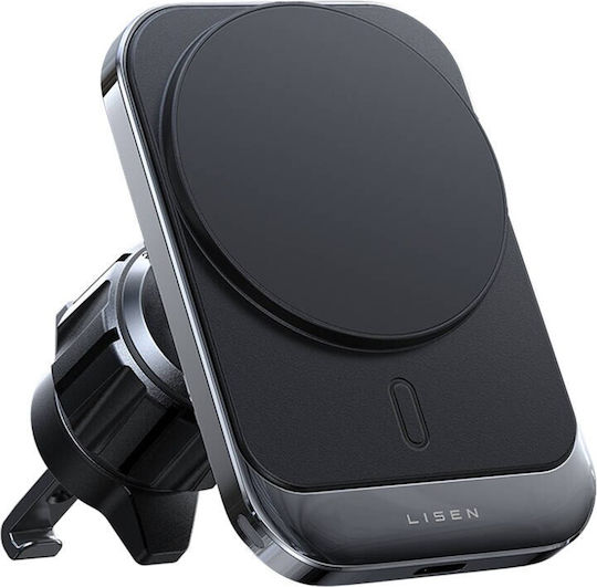 Lisen Βάση Κινητού με Ασύρματη Φόρτιση 15W MagSafe Μαύρη Lisen Βάση Κινητού με Ασύρματη Φόρτιση 15W MagSafe Μαύρη