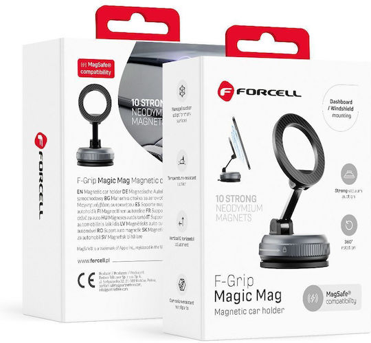 Forcell Suport Auto pentru Telefon cu Magnet Negru Forcell Suport Auto pentru Telefon cu Magnet Negru