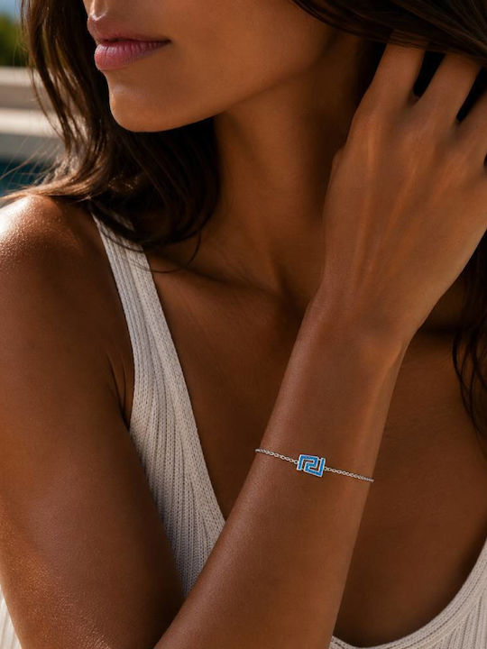 Γυναικείο Βραχιόλι Αλυσίδα με σχέδιο Μαίανδρο από Ατσάλι