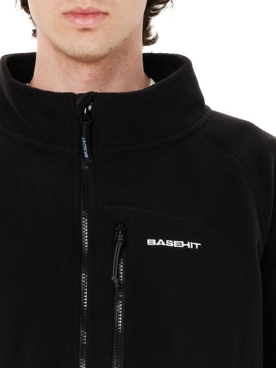 Jachetă Fleece Bărbați Neagră