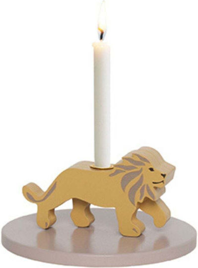 Jabadabado Ξύλινη Βάση Κεράκι Lion