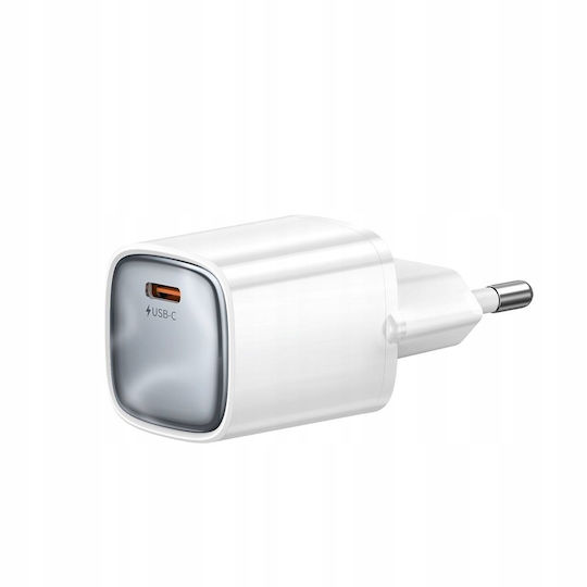 Mcdodo Зарядно Устройство с Вграден GaN Кабел с USB-C Порт 45W Quick Charge 3.0 Бял (Nano 45)