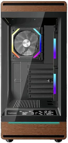 WD8 Gaming Midi Tower Κουτί Υπολογιστή με Πλαϊνό Παράθυρο και ARGB Φωτισμό Μαύρο